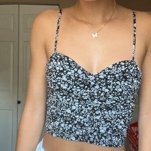 Forever 21 floral crop